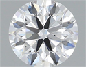 Lab Grown Diamond 1.08 Carats, Round with Ideal Cut, E Color, VVS2 Clarity and Certified by IGI