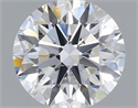 Lab Grown Diamond 1.08 Carats, Round with Ideal Cut, E Color, VVS2 Clarity and Certified by IGI