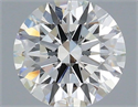 Lab Grown Diamond 1.05 Carats, Round with Ideal Cut, G Color, VVS2 Clarity and Certified by IGI