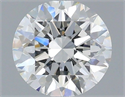 Lab Grown Diamond 1.45 Carats, Round with Excellent Cut, F Color, VS1 Clarity and Certified by IGI