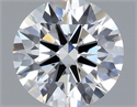 Lab Grown Diamond 1.39 Carats, Round with Excellent Cut, E Color, VVS2 Clarity and Certified by IGI