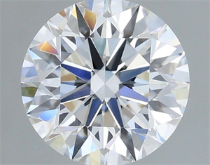 Picture of Lab Grown Diamond 1.38 Carats, Round with Excellent Cut, D Color, VVS2 Clarity and Certified by IGI