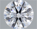Lab Grown Diamond 1.08 Carats, Round with Ideal Cut, D Color, VS1 Clarity and Certified by IGI