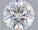 Lab Grown Diamond 1.07 Carats, Round with Excellent Cut, D Color, VVS2 Clarity and Certified by IGI
