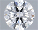 Lab Grown Diamond 1.21 Carats, Round with Ideal Cut, D Color, VS1 Clarity and Certified by IGI