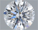 Lab Grown Diamond 1.09 Carats, Round with Ideal Cut, D Color, VVS2 Clarity and Certified by IGI