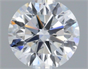 Lab Grown Diamond 1.09 Carats, Round with Very Good Cut, D Color, VVS2 Clarity and Certified by IGI