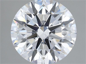 Picture of Lab Grown Diamond 3.61 Carats, Round with Ideal Cut, D Color, IF Clarity and Certified by IGI