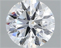 Lab Grown Diamond 1.06 Carats, Round with Excellent Cut, D Color, VVS2 Clarity and Certified by IGI