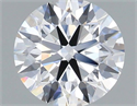 Lab Grown Diamond 1.09 Carats, Round with Ideal Cut, D Color, VS1 Clarity and Certified by IGI