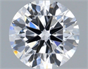 Lab Grown Diamond 1.08 Carats, Round with Ideal Cut, D Color, VVS2 Clarity and Certified by IGI