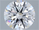 Lab Grown Diamond 1.08 Carats, Round with Excellent Cut, D Color, VVS2 Clarity and Certified by IGI