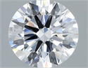 Lab Grown Diamond 1.08 Carats, Round with Ideal Cut, D Color, VVS2 Clarity and Certified by IGI
