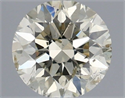 Natural Diamond 0.51 Carats, Round with Excellent Cut, L Color, SI2 Clarity and Certified by IGI