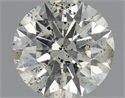 Natural Diamond 0.50 Carats, Round with Excellent Cut, J Color, I1 Clarity and Certified by IGI