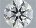 Natural Diamond 0.40 Carats, Round with Excellent Cut, H Color, SI1 Clarity and Certified by IGI