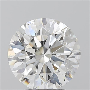 Picture of Natural Diamond 3.20 Carats, Round with Excellent Cut, G Color, SI2 Clarity and Certified by GIA