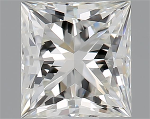 Picture of Natural Diamond 0.47 Carats, Princess with  Cut, H Color, VVS1 Clarity and Certified by GIA