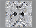 Natural Diamond 1.63 Carats, Princess with  Cut, D Color, VS1 Clarity and Certified by GIA