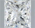 Natural Diamond 0.90 Carats, Princess with  Cut, H Color, VVS2 Clarity and Certified by IGI