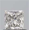 Natural Diamond 0.50 Carats, Princess with  Cut, I Color, VVS2 Clarity and Certified by GIA
