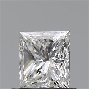 Picture of Natural Diamond 0.61 Carats, Princess with  Cut, H Color, VVS1 Clarity and Certified by GIA