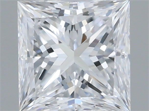 Picture of Natural Diamond 0.61 Carats, Princess with  Cut, D Color, IF Clarity and Certified by GIA