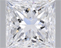 Natural Diamond 0.50 Carats, Princess with  Cut, D Color, IF Clarity and Certified by GIA