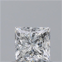 Natural Diamond 0.60 Carats, Princess with  Cut, H Color, VVS1 Clarity and Certified by GIA