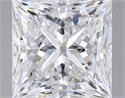 Natural Diamond 1.20 Carats, Princess with  Cut, D Color, IF Clarity and Certified by GIA