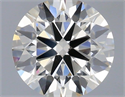 Natural Diamond 0.54 Carats, Round with Excellent Cut, K Color, VS2 Clarity and Certified by IGI