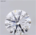 Lab Grown Diamond 1.08 Carats, Round with Ideal Cut, D Color, VVS2 Clarity and Certified by IGI
