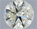 Natural Diamond 0.47 Carats, Round with Very Good Cut, L Color, I1 Clarity and Certified by IGI