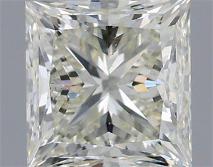 Picture of Natural Diamond 0.96 Carats, Princess with  Cut, I Color, SI1 Clarity and Certified by IGI