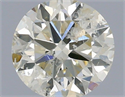 Natural Diamond 0.50 Carats, Round with Very Good Cut, K Color, I1 Clarity and Certified by IGI