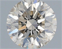 Natural Diamond 0.44 Carats, Round with Excellent Cut, K Color, I1 Clarity and Certified by IGI