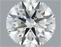 Natural Diamond 0.40 Carats, Round with Excellent Cut, H Color, SI1 Clarity and Certified by IGI