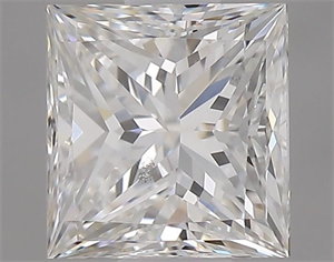 Picture of Natural Diamond 0.90 Carats, Princess with  Cut, F Color, SI1 Clarity and Certified by GIA