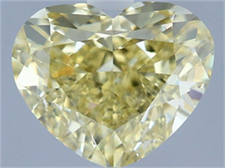Picture of Lab Grown Diamond 2.05 Carats, Heart with  Cut, Fancy Intense Yellow Color, VS1 Clarity and Certified by IGI