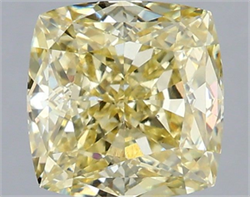 Picture of Lab Grown Diamond 2.59 Carats, CUSHION MODIFIED with  Cut, Fancy Yellow Color, VS1 Clarity and Certified by IGI