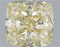 Picture of Lab Grown Diamond 2.60 Carats, CUSHION MODIFIED with  Cut, Fancy Yellow Color, VS1 Clarity and Certified by IGI