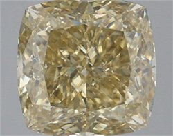Picture of Lab Grown Diamond 2.60 Carats, CUSHION MODIFIED with  Cut, Fancy Intense Yellow Color, VS1 Clarity and Certified by IGI