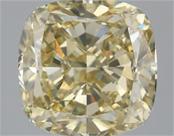 Picture of Lab Grown Diamond 3.51 Carats, CUSHION MODIFIED with  Cut, Fancy Yellow Color, VVS2 Clarity and Certified by IGI