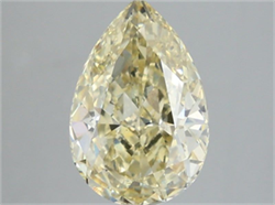 Picture of Lab Grown Diamond 3.02 Carats, Pear with  Cut, Fancy Light Yellow Color, VS2 Clarity and Certified by IGI