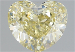 Picture of Lab Grown Diamond 2.60 Carats, Heart with  Cut, Fancy Intense Yellow Color, VVS2 Clarity and Certified by IGI