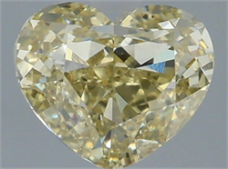 Picture of Lab Grown Diamond 2.03 Carats, Heart with  Cut, Fancy Yellow Color, VS1 Clarity and Certified by IGI