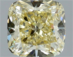 Picture of Lab Grown Diamond 2.09 Carats, CUSHION MODIFIED with  Cut, Fancy Light Yellow Color, VS2 Clarity and Certified by IGI