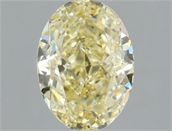 Picture of Lab Grown Diamond 1.60 Carats, Oval with  Cut, Fancy Yellow Color, VS1 Clarity and Certified by IGI