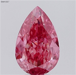 Picture of Lab Grown Diamond 5.02 Carats, Pear with  Cut, Fancy Vivid Pink Color, VS2 Clarity and Certified by IGI