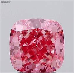 Picture of Lab Grown Diamond 2.52 Carats, CUSHION MODIFIED with  Cut, Fancy Vivid Pink Color, VS1 Clarity and Certified by IGI